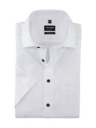 OLYMP Kurzarmhemd Creme/Weiß