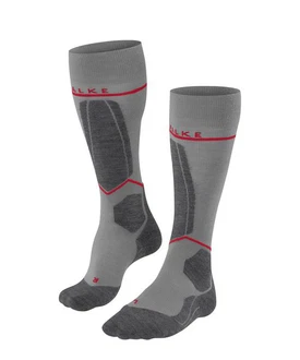 FALKE Skisocken SK4 Advanced Compression Light Dunkelgrau/Rosa/Grau/Rot