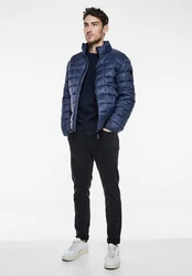 STREET ONE MEN Steppjacke mit Stehkragen Dunkelblau/Blau