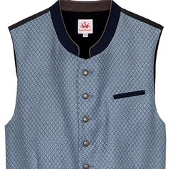 Spieth & Wensky Trachtenweste DANIEL hellblau/oliv/hellbeige