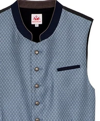 Spieth & Wensky Trachtenweste DANIEL hellblau/oliv/hellbeige