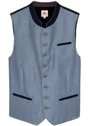 Spieth & Wensky Trachtenweste DANIEL hellblau/oliv/hellbeige