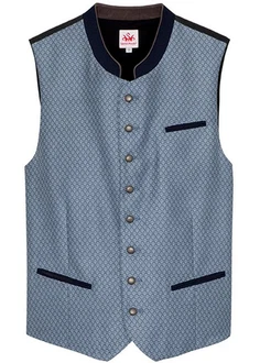 Spieth & Wensky Trachtenweste DANIEL hellblau/oliv/hellbeige