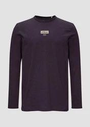 s.Oliver Langarmshirt Logo-Shirt Lila