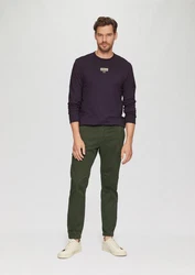 s.Oliver Langarmshirt Logo-Shirt Lila