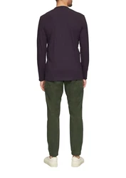 s.Oliver Langarmshirt Logo-Shirt Lila