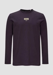 s.Oliver Langarmshirt Logo-Shirt Lila