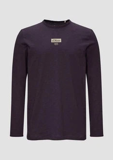 s.Oliver Langarmshirt Logo-Shirt Lila