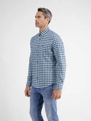 LERROS Kariertes Langarmhemd Herren Blau/Dunkelblau/Hellblau/Grau