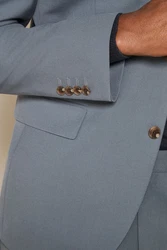 Next Baukastensakko Motion Flex Stretch Slim Fit Anzugsakko Grau/Hellgrau
