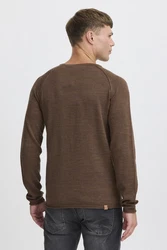 Blend Dan Herren Strickpullover Feinstrick Mit Rundhals (20700587ME) Coffee Brown (71507)