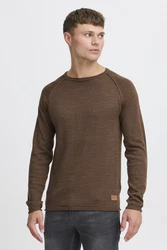 Blend Dan Herren Strickpullover Feinstrick Mit Rundhals (20700587ME) Coffee Brown (71507)