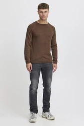 Blend Dan Herren Strickpullover Feinstrick Mit Rundhals (20700587ME) Coffee Brown (71507)