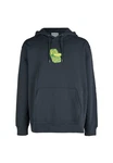 Cleptomanicx Kapuzensweatshirt Boxy Hooded Sardinade grau/dunkelgrau