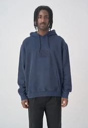 Cleptomanicx Kapuzensweatshirt Boxy Hooded Residence Blau/Dunkelblau/Grau