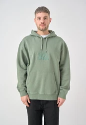 Cleptomanicx Kapuzensweatshirt Boxy Hooded Residence grn/dunkelgrn