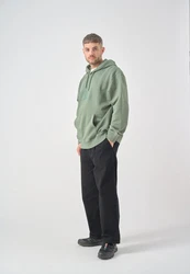 Cleptomanicx Kapuzensweatshirt Boxy Hooded Residence grn/dunkelgrn