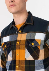 Timezone Anorak Overshirt Fabricmix Mischfarben/Gelb/Orange/Rot/Braun