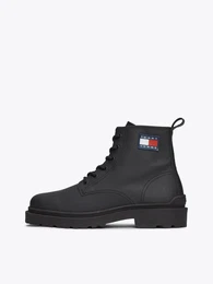 TJM LEATHER LACE UP BOOT Schnrboots, Blockabsatz, Schnrstiefelette mit seitlicher Logoflag