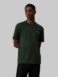 Calvin Klein T-Shirt MICRO LOGO INTERLOCK T-SHIRT Dunkelgrün/Grün