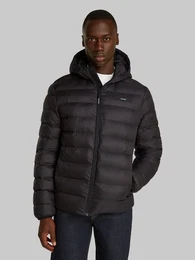 Outdoorjacke RECYCLED HOODED PUFFER JACKET mit Logopatch