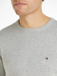 TOMMY HILFIGER Pullover 'ESSENTIAL' Grau/Hellgrau