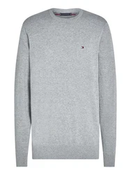 TOMMY HILFIGER Pullover 'ESSENTIAL' Grau/Hellgrau