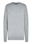 TOMMY HILFIGER Pullover 'ESSENTIAL' Grau/Hellgrau