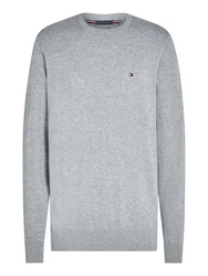 TOMMY HILFIGER Pullover 'ESSENTIAL' Grau/Hellgrau