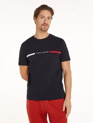 Tommy Hilfiger T-Shirt HILFIGER CHEST INSERT TEE blau