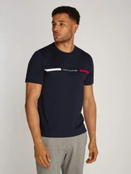 Tommy Hilfiger T-Shirt HILFIGER CHEST INSERT TEE blau