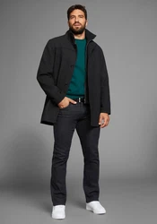 Man's World Sweatshirt Basic-Stil Rundhalsausschnitt Dunkelgrün/Grün/Türkis
