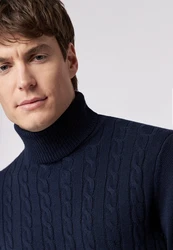 Roy Robson Strickpullover Dunkelblau/Hellblau