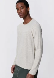 Rundhalspullover Rundhalsausschnitt Langrmelig Sweater