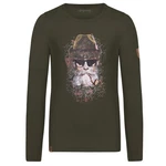 Almgwand Langarmshirt Seidlalm Herren graumeliert/oliv