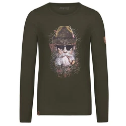 Almgwand Langarmshirt Seidlalm Herren graumeliert/oliv