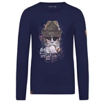 Almgwand Langarmshirt Seidlalm Herren Lila/Dunkelblau