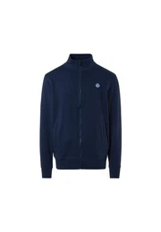 Fleecepullover Sweatshirt mit durchgehendem Reiverschluss