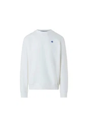 North Sails Fleecepullover Sweatshirt mit Logo Hellblau/Blau/Weiß/Creme