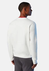 North Sails Fleecepullover Sweatshirt mit Logo Hellblau/Blau/Weiß/Creme