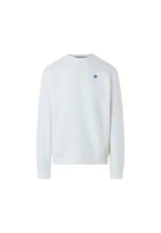 Fleecepullover Sweatshirt mit Logo-Aufnher