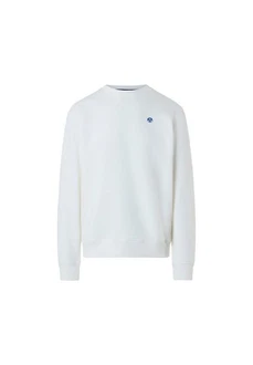 North Sails Fleecepullover Sweatshirt mit Logo Hellblau/Blau/Weiß/Creme