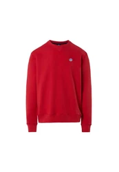 North Sails Fleecepullover Sweatshirt mit Logo Rot/Dunkelrot