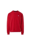 North Sails Fleecepullover Sweatshirt mit Logo Rot/Dunkelrot