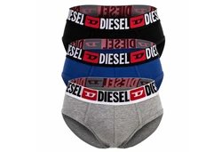 Diesel Herren Slips UMBR-ANDRETHREEPACK Rot/Rosa/Beige/Dunkelblau