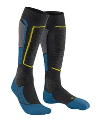 FALKE Skisocken SK2 Dunkelblau/Grün/Blau/Grau