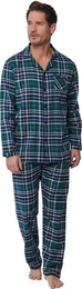 Schlafanzug Herren Flanell Pyjama (2 tlg) Baumwolle