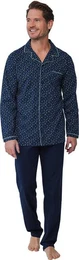Schlafanzug Herren Pyjama geknpft (2 tlg) Baumwolle