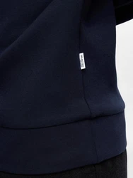 SELECTED HOMME Sweatshirt SLHEMANUEL SOFT ZIP HIGH NECK SWEAT NOOS Dunkelblau/Blau
