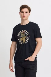 Blend T-Shirt BLEND BHTee Braun/Gelb/Gold/Creme